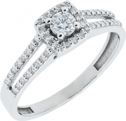 Gold engagement diamond ring - 2