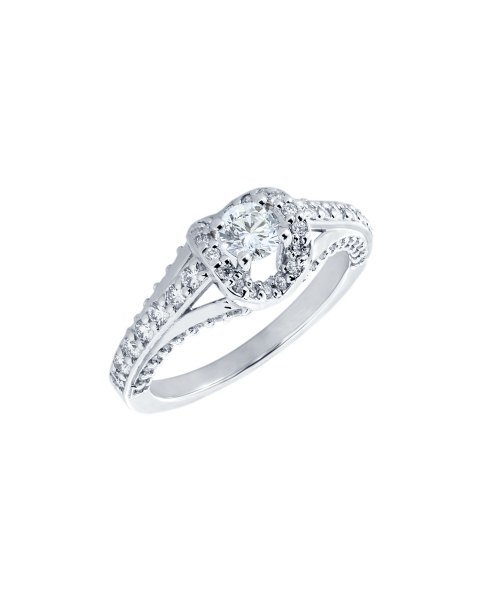 Gold engagement diamond ring - 3