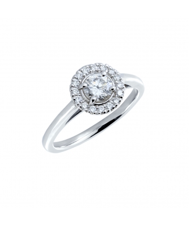 Gold engagement diamond ring - 3