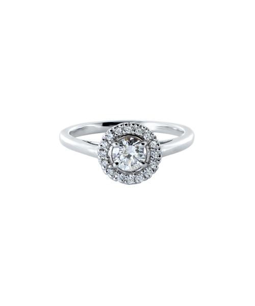 Gold engagement diamond ring - 1