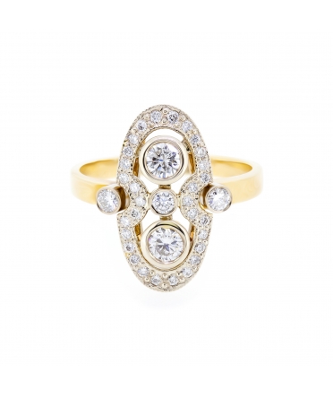 Retro style diamond ring - 1