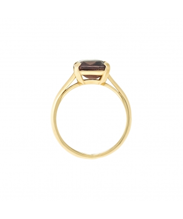 Gold smoky quarz ring - 3