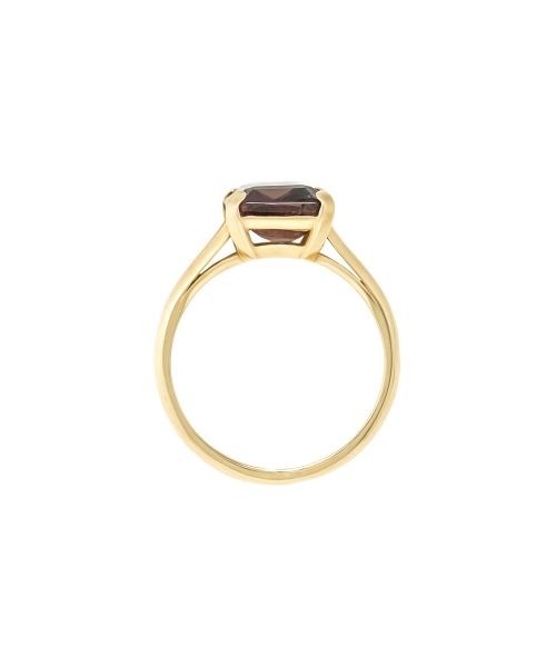 Gold smoky quarz ring - 3