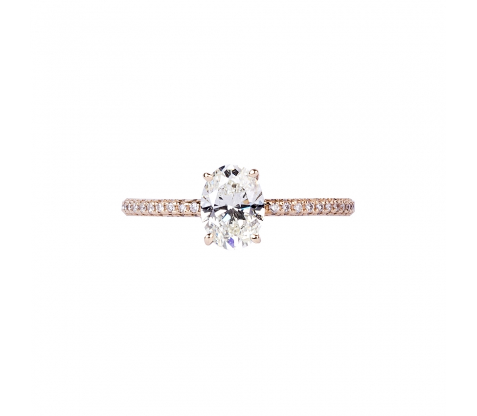 Oval cut diamond ring - 1