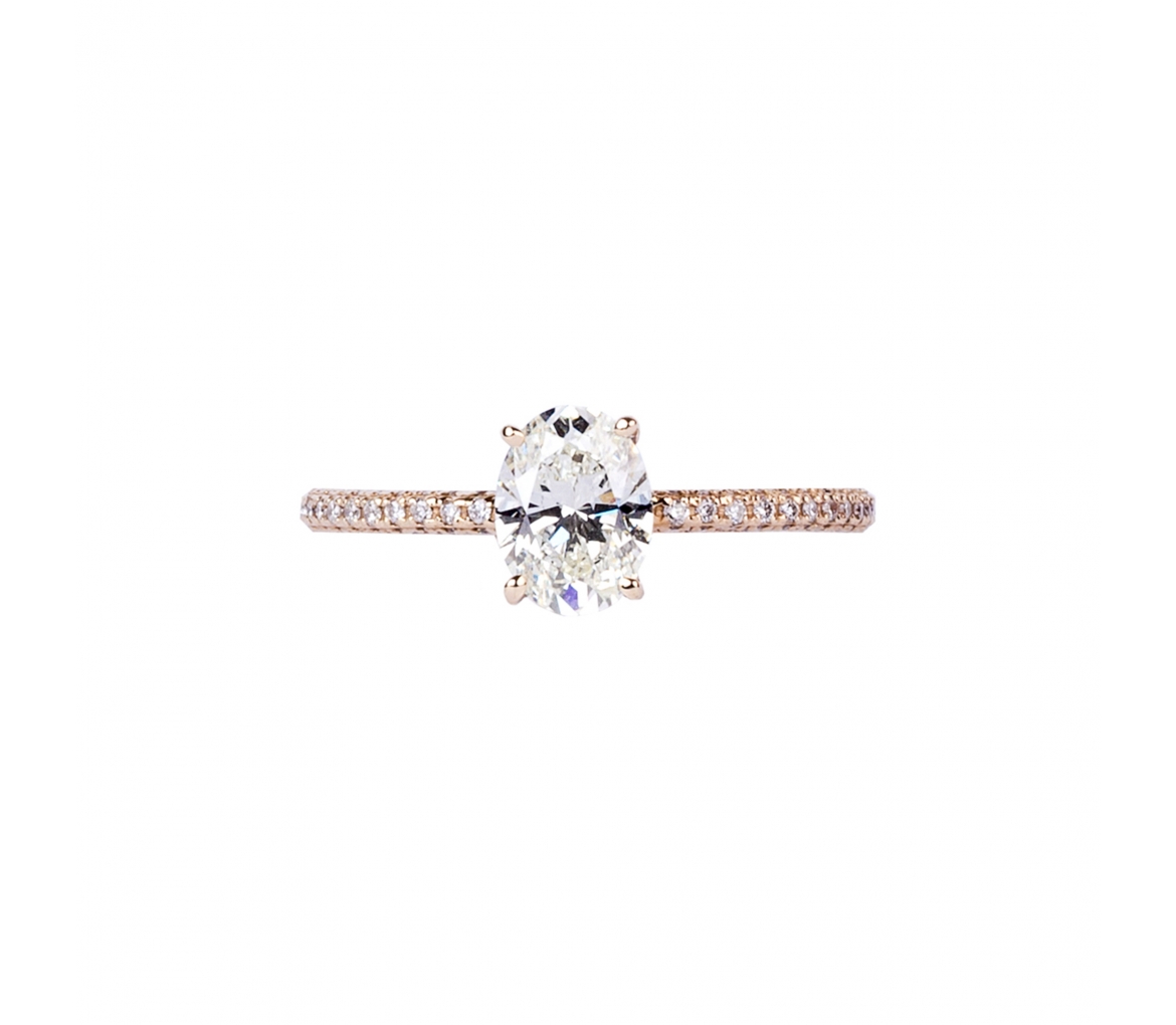 Oval cut diamond ring - 1