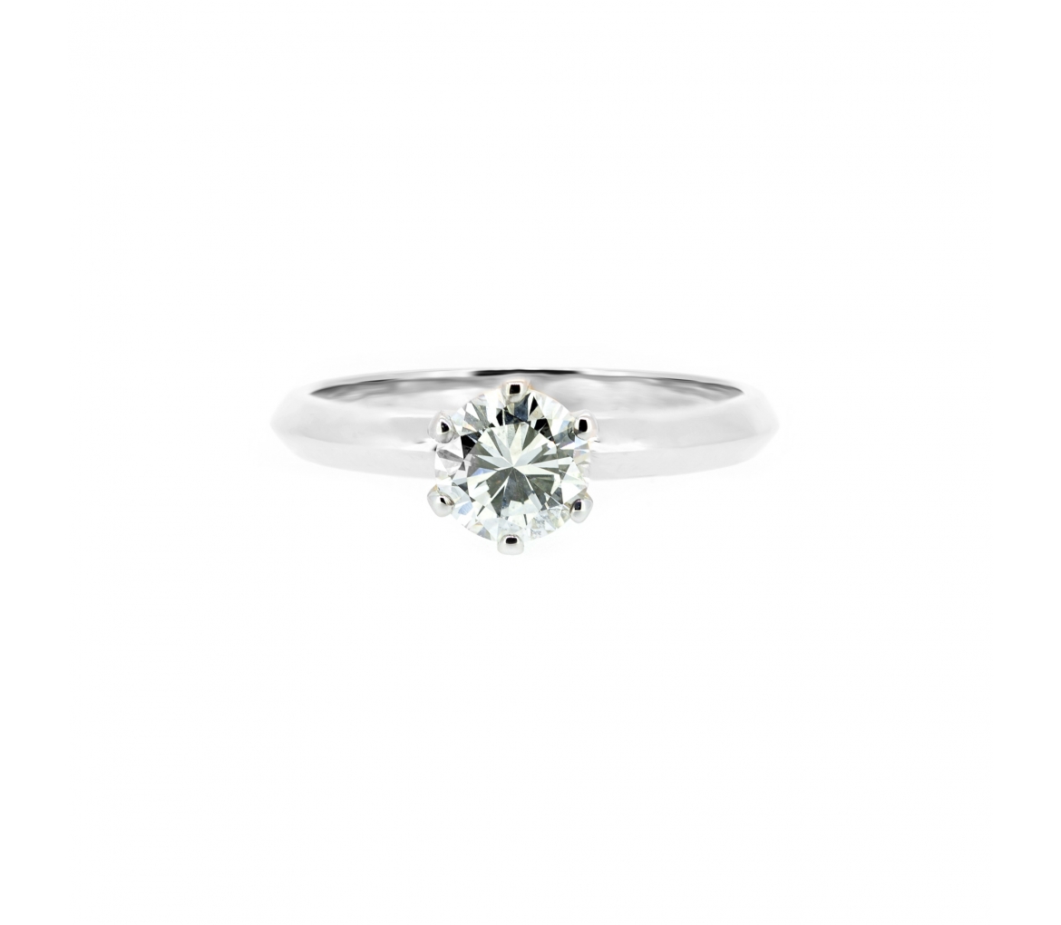 Gold engagement ring with 0,50 ct diamond Syncret Classy - 1