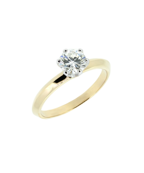 Gold engagement ring with 0,50 ct diamond Syncret Classy - 10