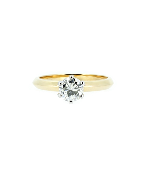 Gold engagement ring with 0,50 ct diamond Syncret Classy - 7