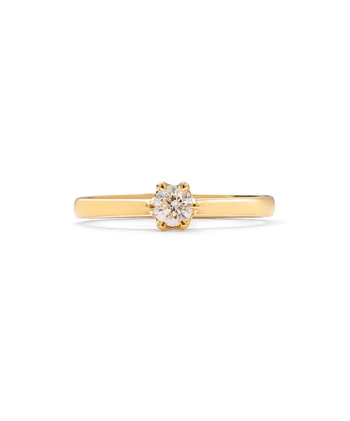 Delicate gold diamond engagement ring - 1