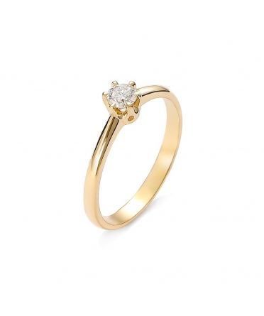 Delicate gold diamond engagement ring - 3