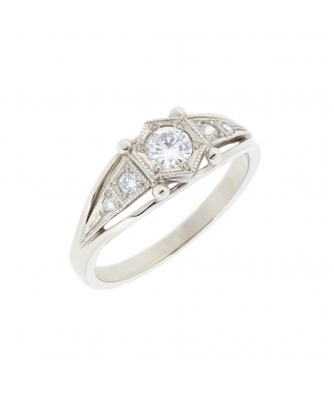 Retro style diamond ring - 3