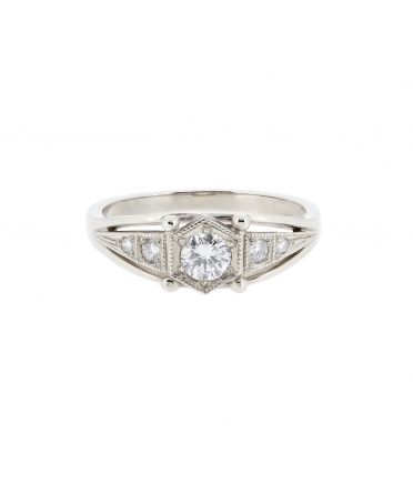 Retro style diamond ring - 1