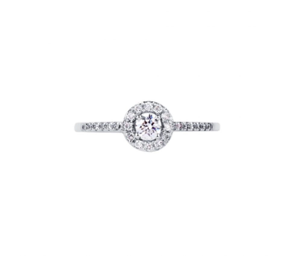 Gold engagement diamond ring - 2