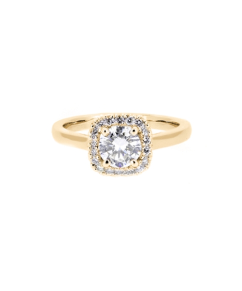 Gold engagement diamond ring - 1