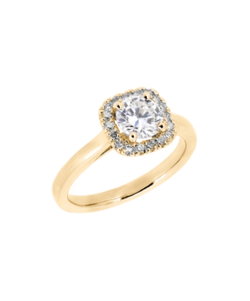 Gold engagement diamond ring - 3