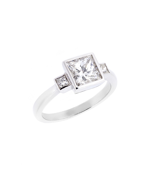 Princess cut diamond ring - 4