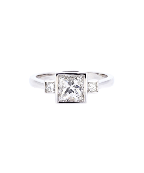 Princess cut diamond ring - 1