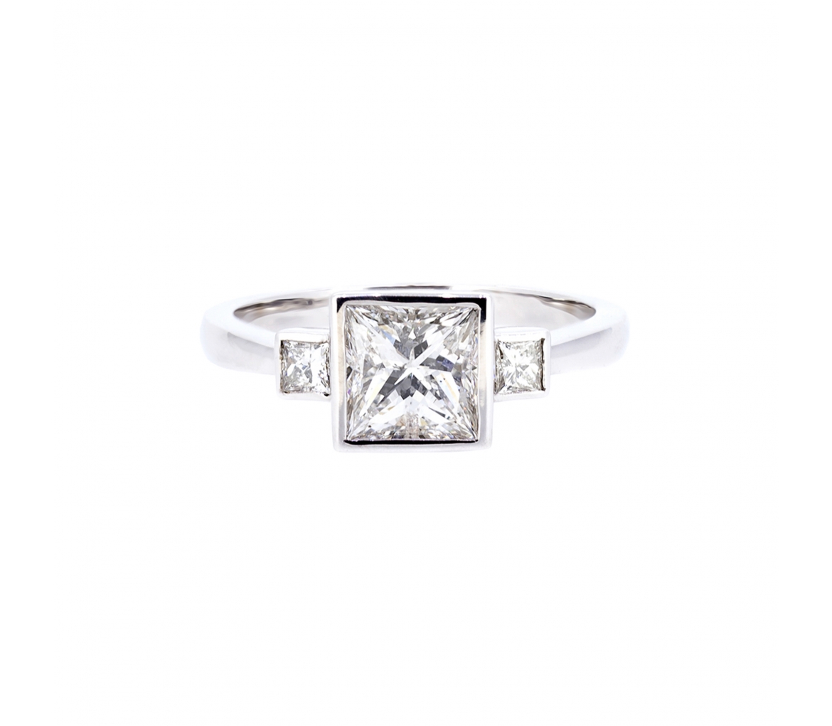 Princess cut diamond ring - 1