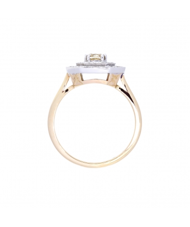 Fancy yellow diamond ring - 5