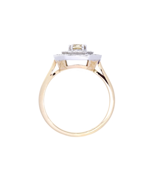 Fancy yellow diamond ring - 5