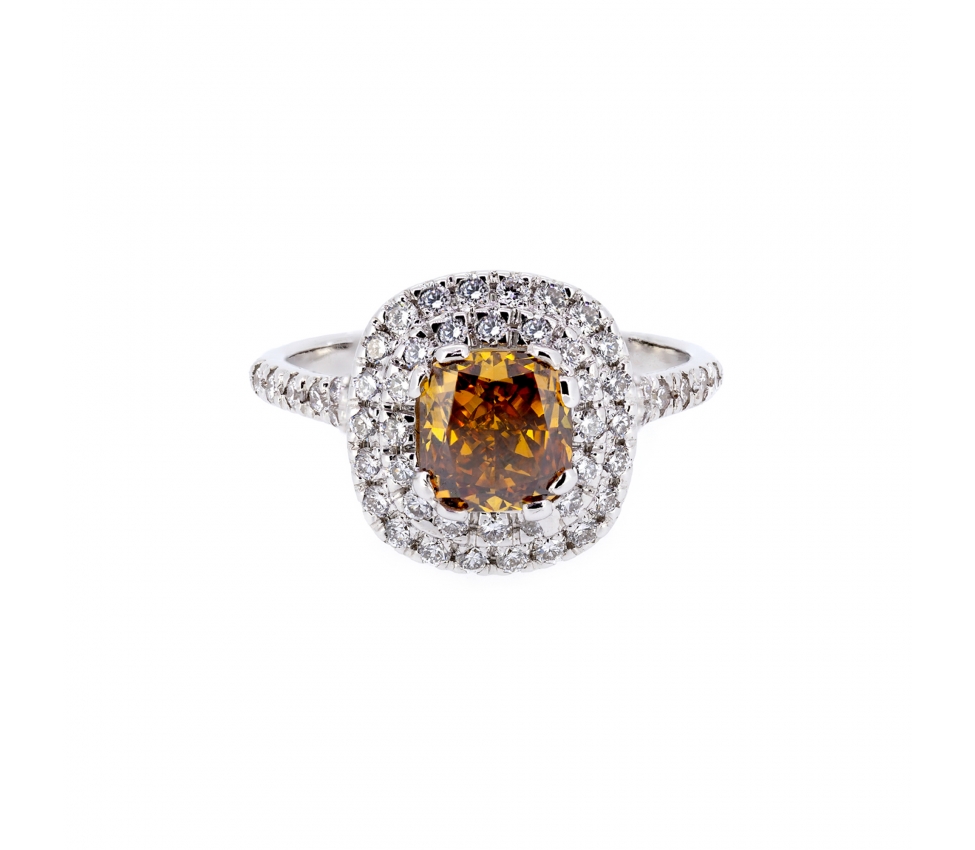 Fancy brown diamond ring - 1