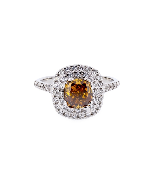 Fancy brown diamond ring - 1