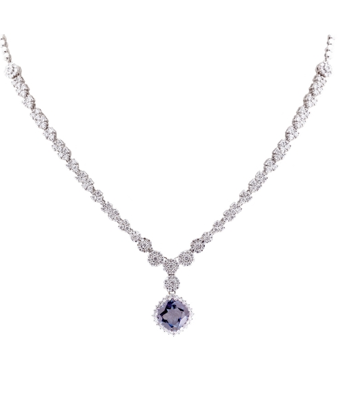 London  Bue topaz and diamond necklace - 1