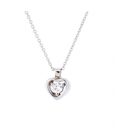 Heart-shaped diamond necklace - 1