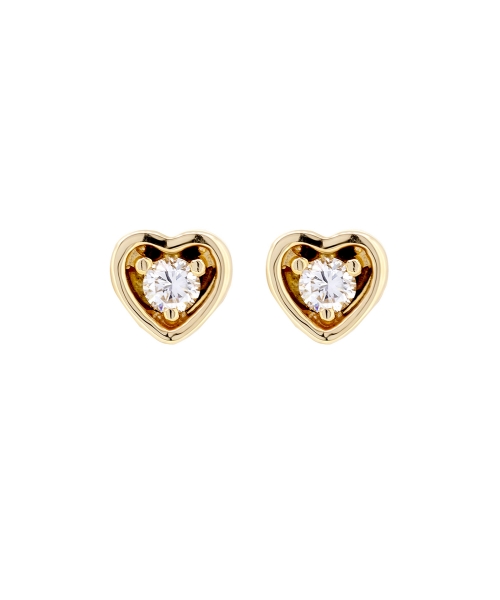 Heart-shaped diamond earrings - 1