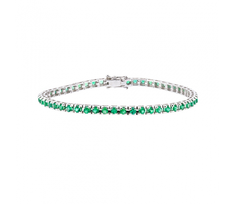 Emerald tennis bracelet - 1