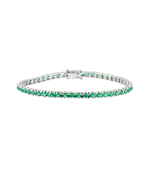 Emerald tennis bracelet - 1