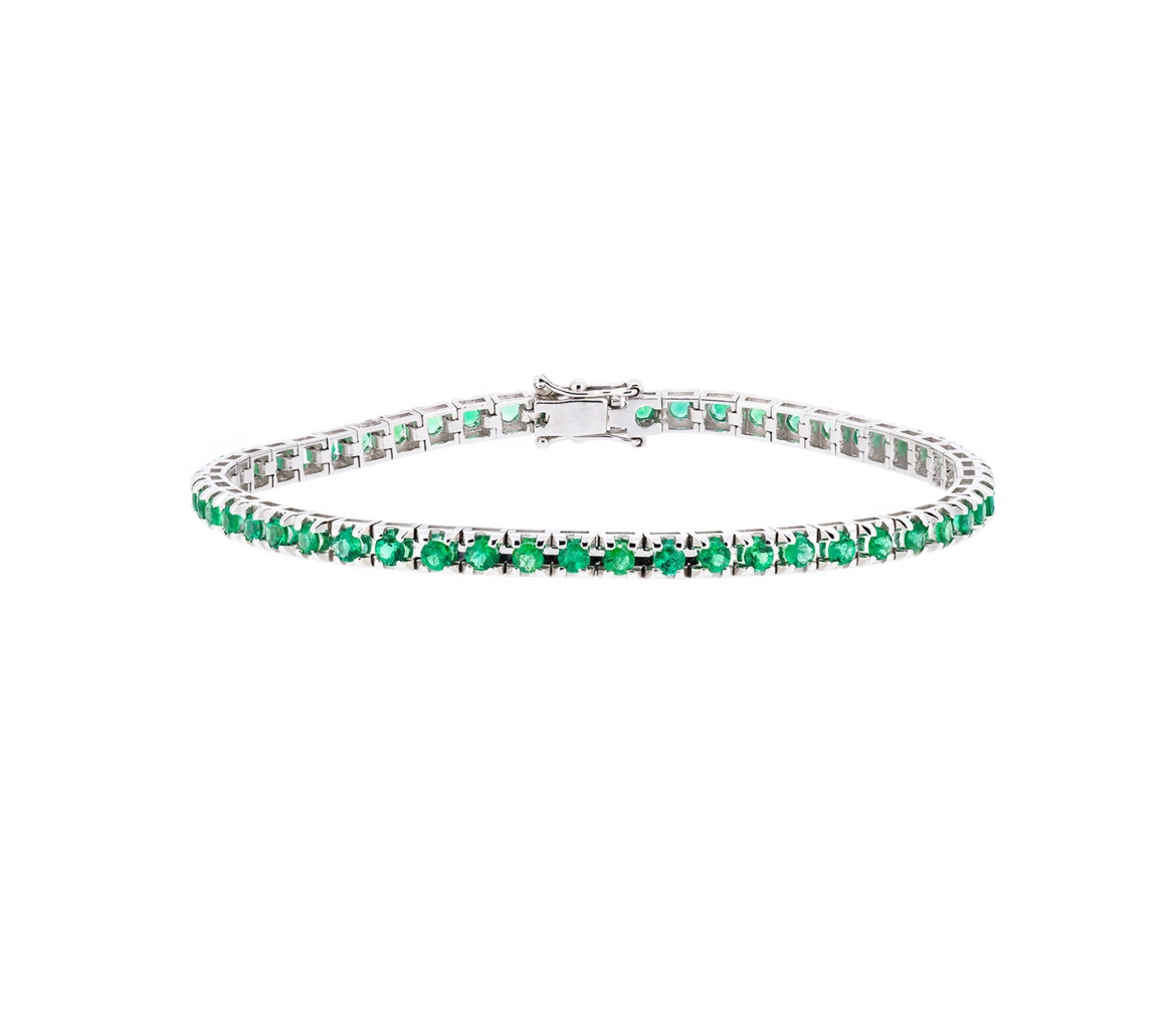 Emerald tennis bracelet - 1