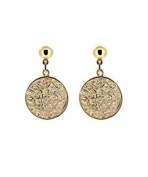 Aztec Calendar earrings - 1