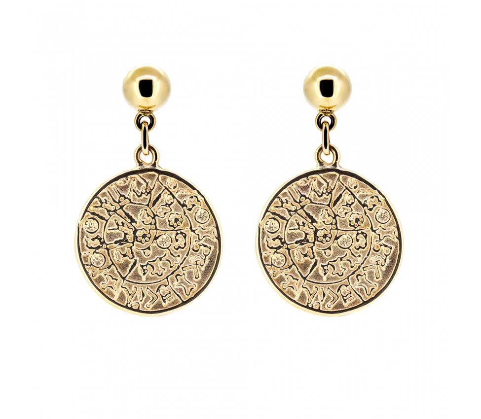 Aztec Calendar earrings - 1