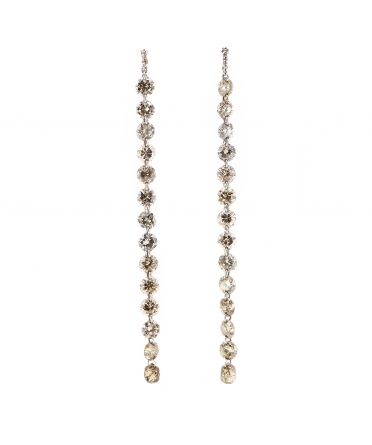 Champagne diamond earrings - 1