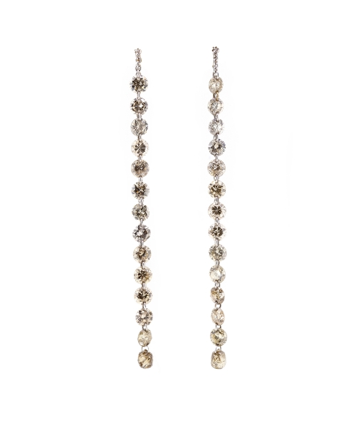 Champagne diamond earrings - 1