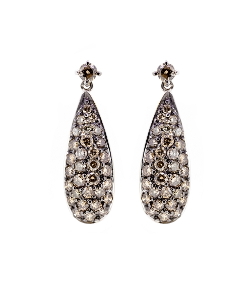 Champagne diamond earrings - 1