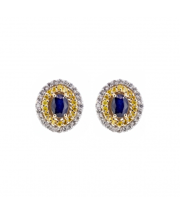 Sapphire and diamond earrings - 1