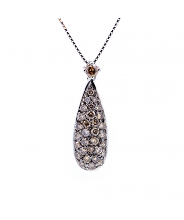 Champagne diamond necklace - 1