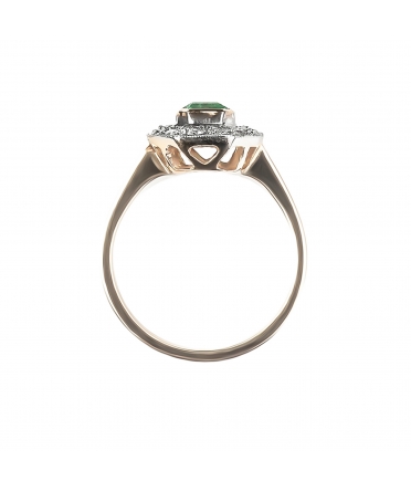 Emerald and diamond ring - 3