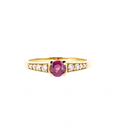 Ruby and diamond ring - 1