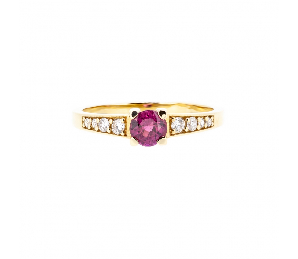 Ruby and diamond ring - 1