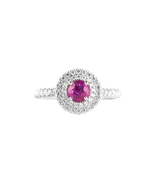 Ruby and diamond ring - 1