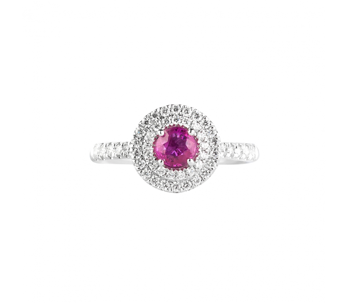 Ruby and diamond ring - 1