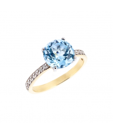 Topaz and diamond ring - 3