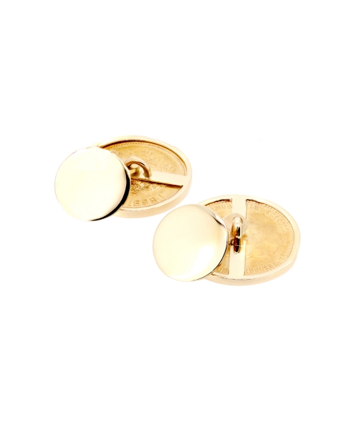 Gold coins cufflinks - 1