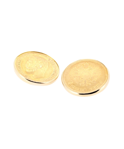 Gold coins cufflinks - 2