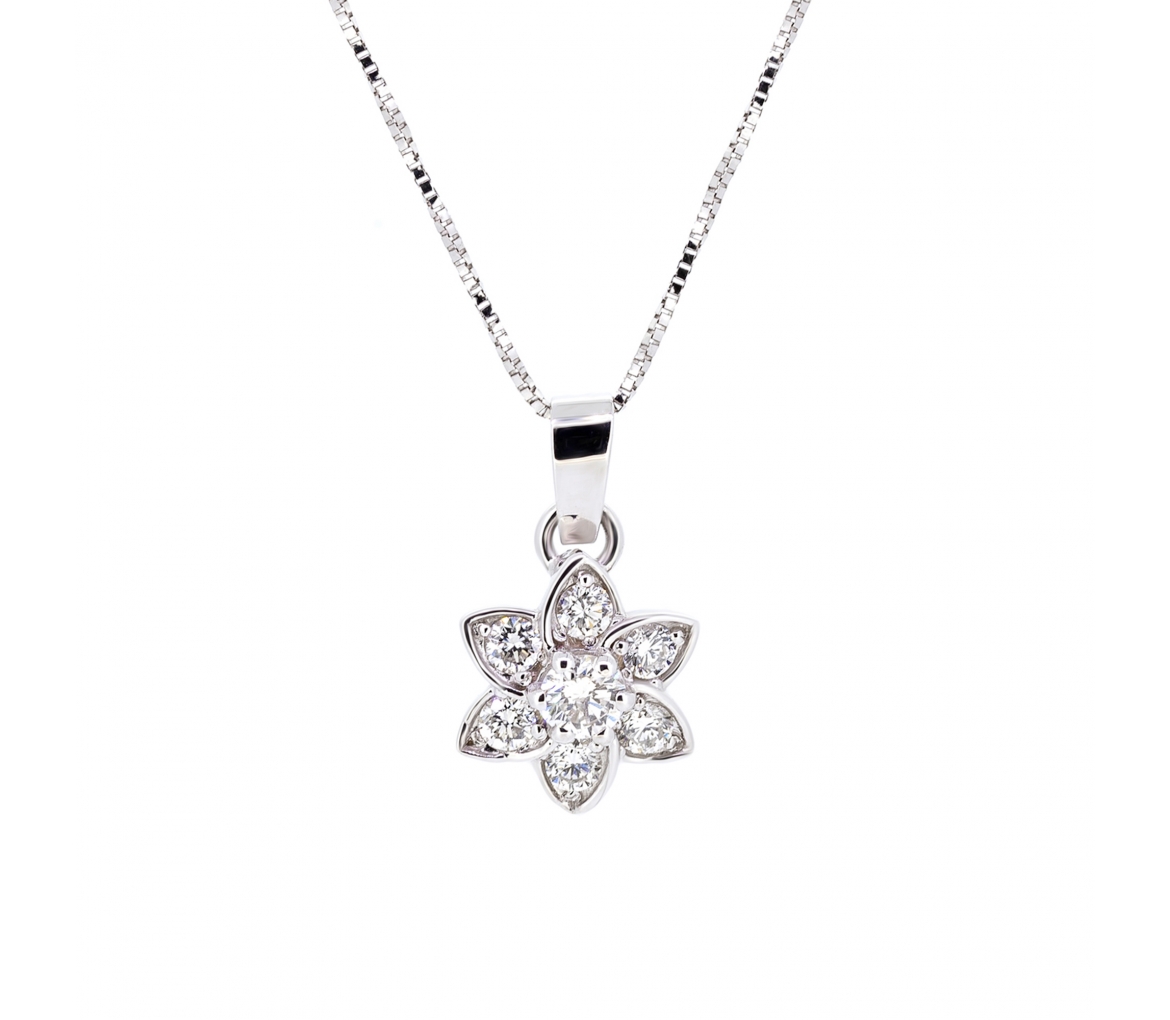 Diamond flower pendant - 1