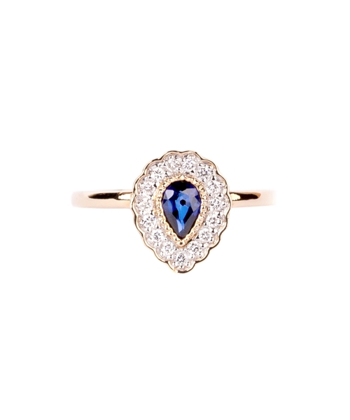 Sapphire and diamond ring - 1