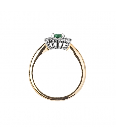 Emerald and diamond ring - 3